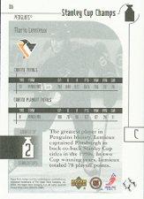 2001-02 UD Stanley Cup Champs #86 Mario Lemieux back image
