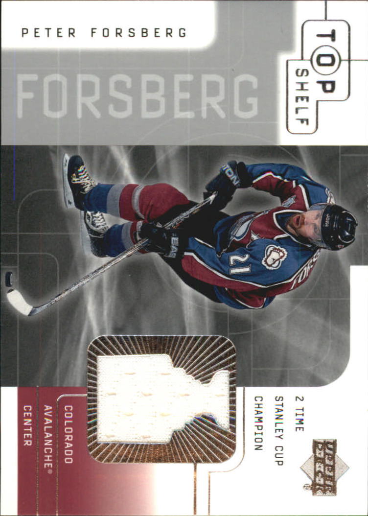 2001-02 UD Top Shelf Jerseys #PF Peter Forsberg SC