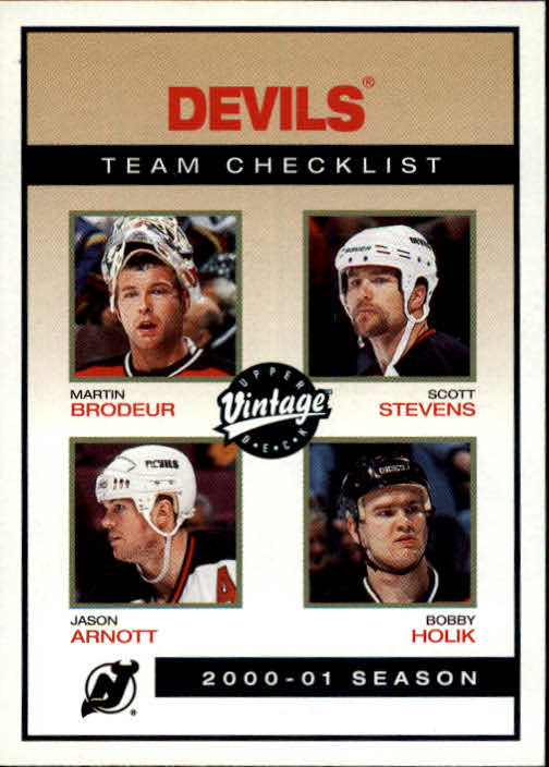 2001-02 Upper Deck Vintage #157 Devils CL/Martin Brodeur/Scott Stevens/Jason Arnott/Bobby Holik