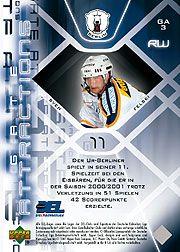 2001-02 German DEL Upper Deck Gate Attractions #GA3 Sven Felski back image