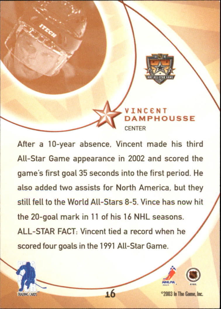 2002-03 BAP All-Star Edition #16 Vincent Damphousse back image