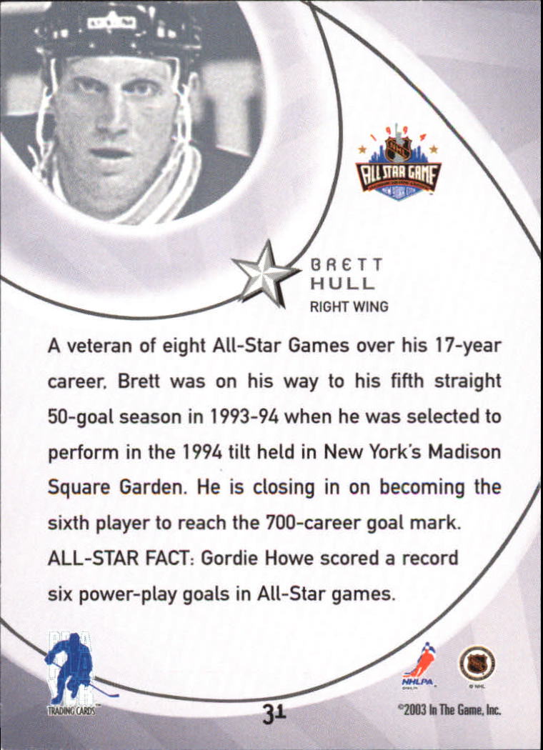 2002-03 BAP All-Star Edition #31 Brett Hull back image