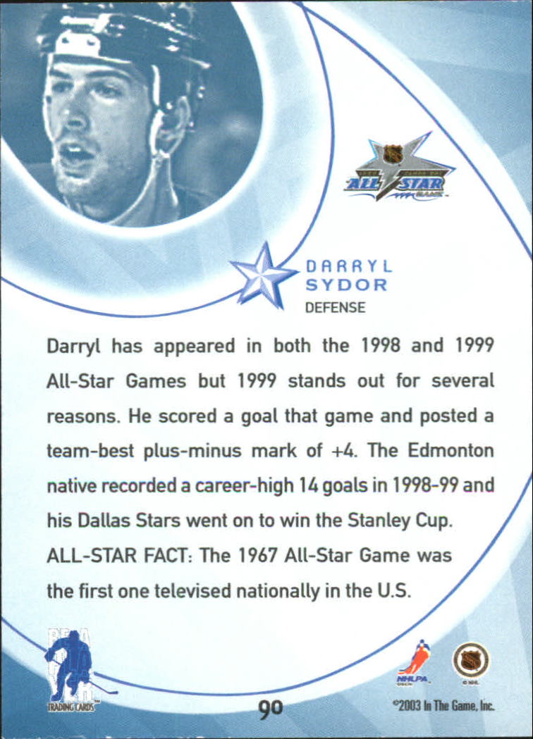 2002-03 BAP All-Star Edition #90 Darryl Sydor back image
