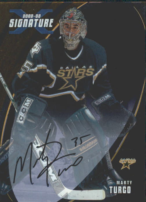2002-03 BAP Signature Series Autographs Gold #165 Marty Turco
