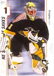 2002-03 Between the Pipes He Shoots He Saves Points #4 Johan Hedberg 1 pt.