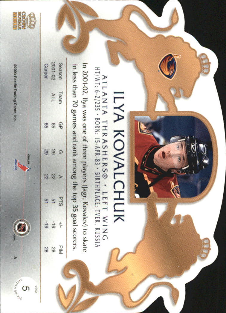 B0452- 2002-03 Crown Royale Retail Hk Cards 1-140 -You Pick- 15+ FREE US SHIP - Picture 9 of 189