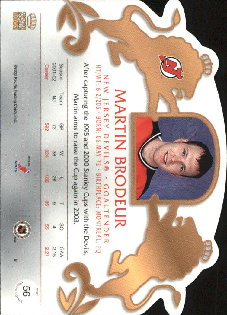 B0452- 2002-03 Crown Royale Retail Hk Cards 1-140 -You Pick- 15+ FREE US SHIP - Picture 79 of 189