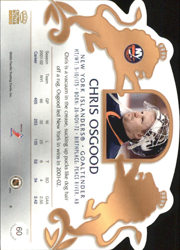 B0452- 2002-03 Crown Royale Retail Hk Cards 1-140 -You Pick- 15+ FREE US SHIP - Picture 87 of 189