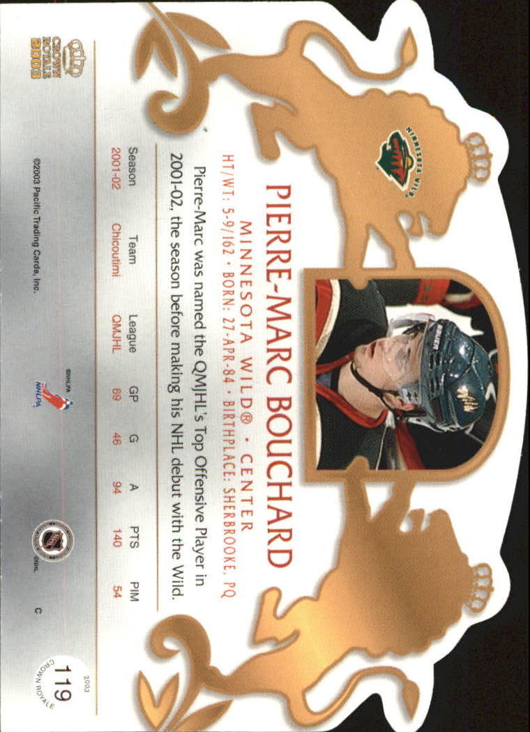 B0452- 2002-03 Crown Royale Retail Hk Cards 1-140 -You Pick- 15+ FREE US SHIP - Picture 165 of 189
