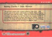 2002-03 Fleer Throwbacks Squaring Off #6 Bobby Clarke/Dale Hunter back image