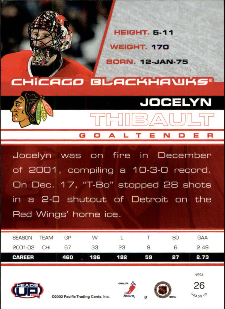 2002-03 Pacific Heads Up Hockey Card Pick (Base) - Bild 17 von 69