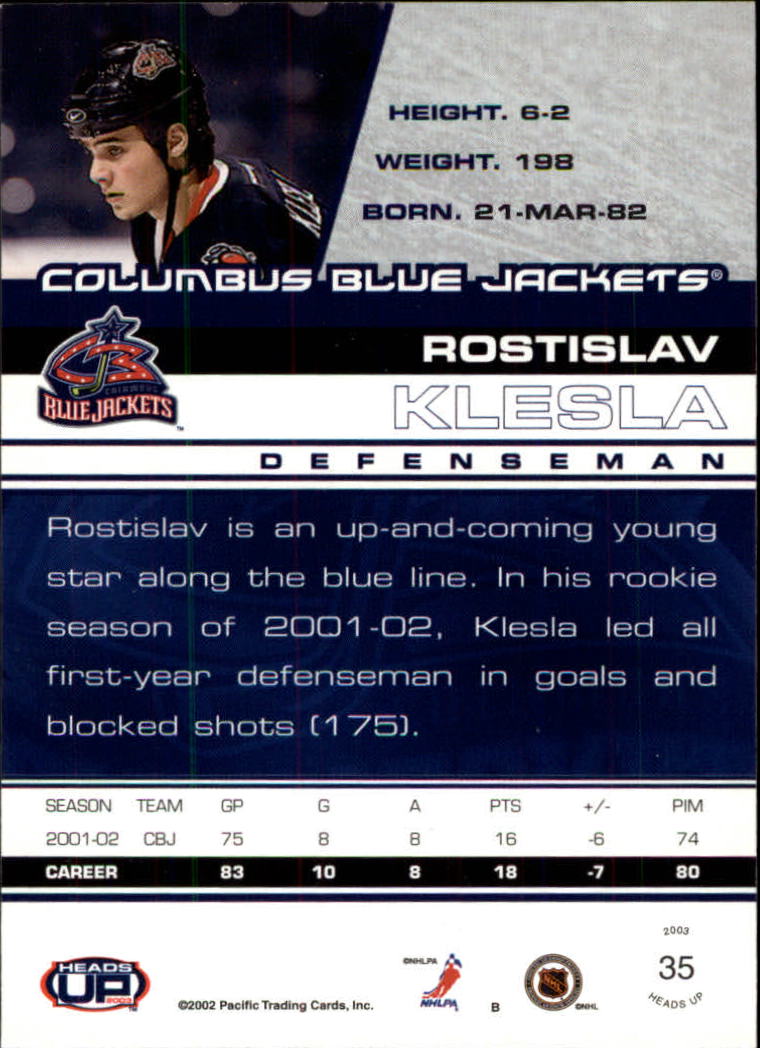 2002-03 Pacific Heads Up Hockey Card Pick (Base) - Bild 23 von 69