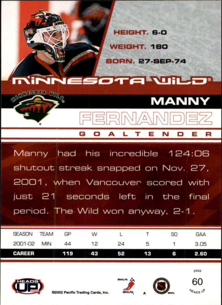 2002-03 Pacific Heads Up Hockey Card Pick (Base) - Bild 35 von 69