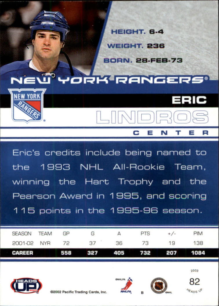 2002-03 Pacific Heads Up Hockey Card Pick (Base) - Bild 51 von 69
