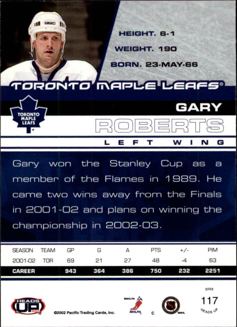 2002-03 Pacific Heads Up Hockey Card Pick (Base) - Bild 67 von 69