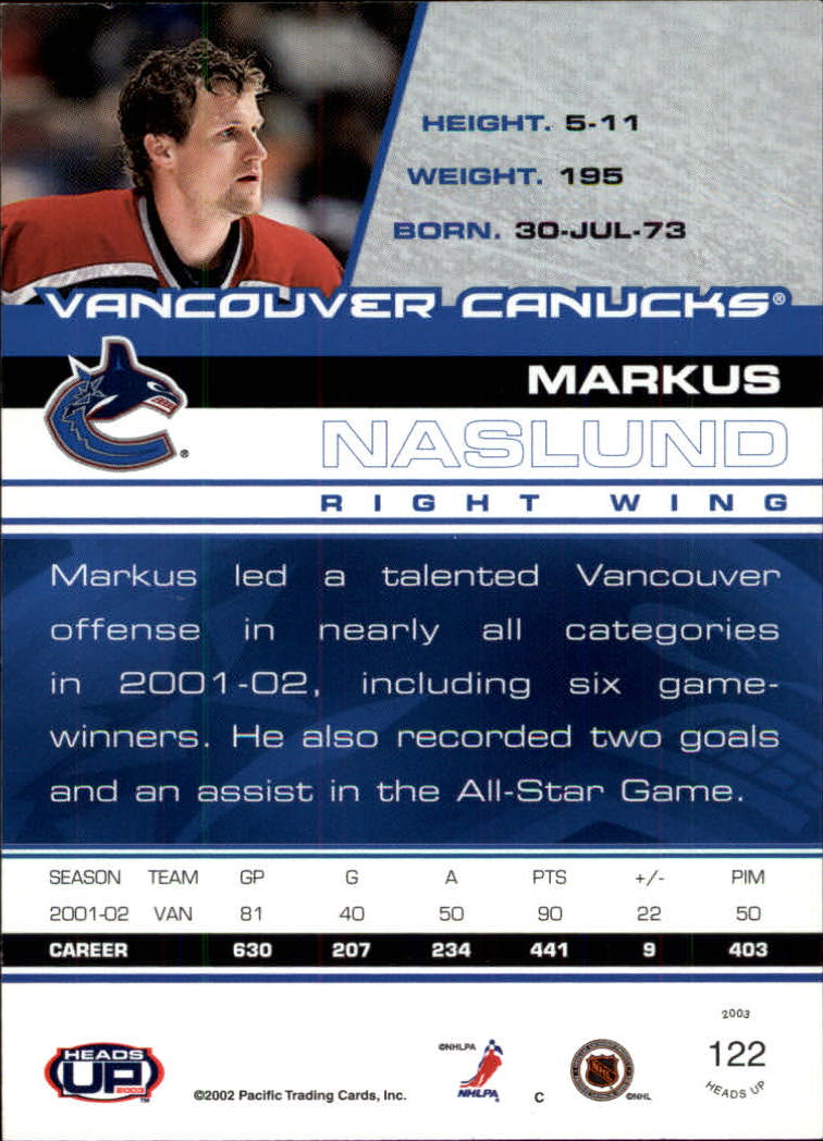 2002-03 Pacific Heads Up Hockey Card Pick (Base) - Bild 69 von 69