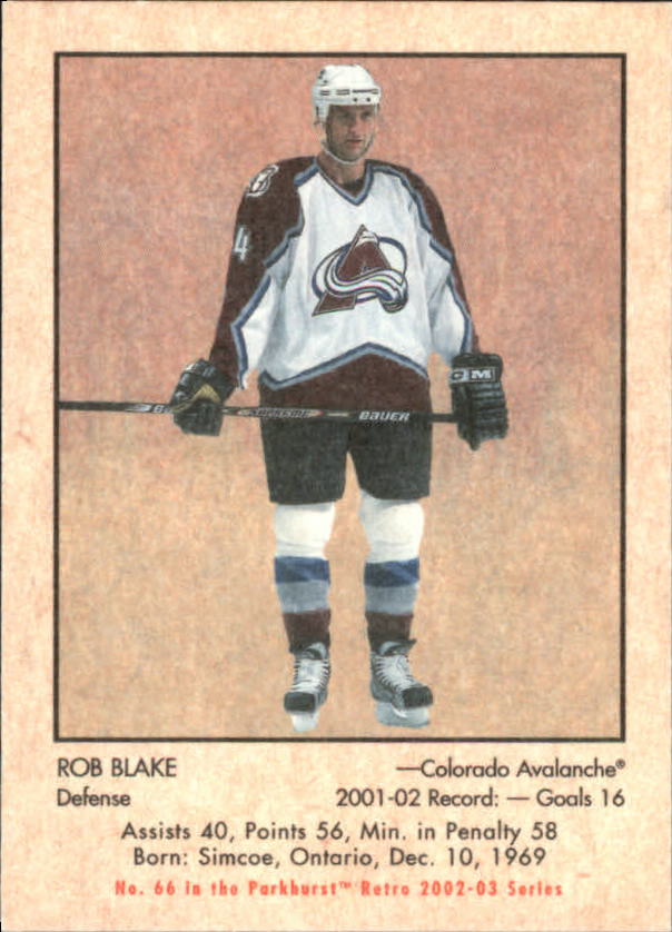 2002-03 Parkhurst Retro #66 Rob Blake
