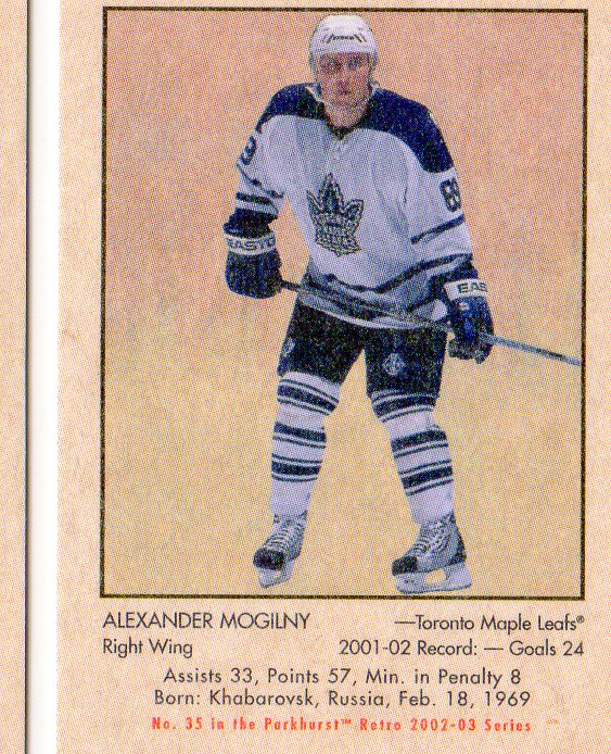 2002-03 Parkhurst Retro Minis #35 Alexander Mogilny