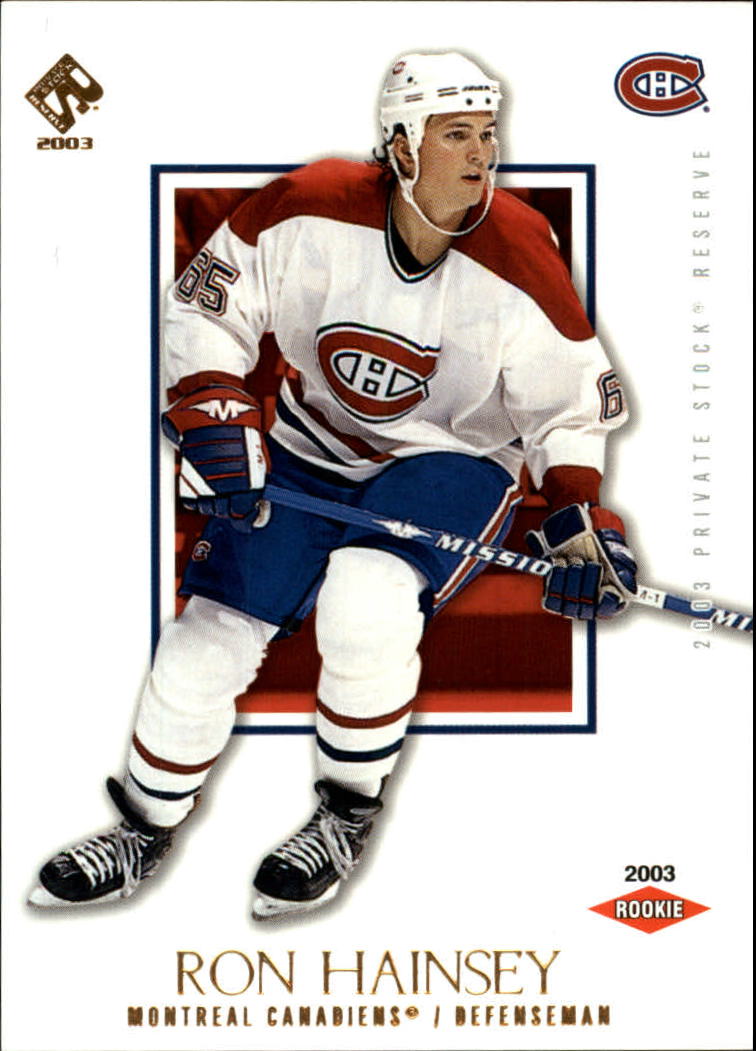 2002-03 Private Stock Reserve #168 Ron Hainsey RC