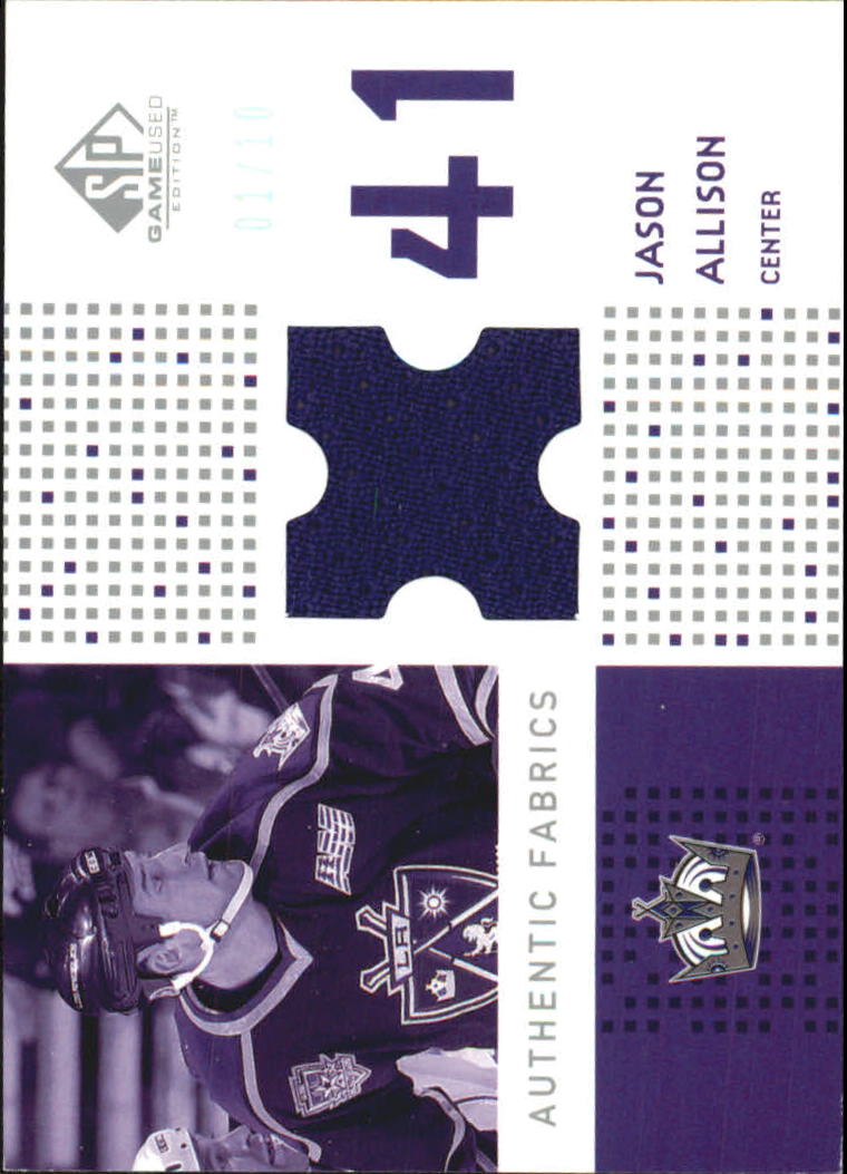 2002-03 SP Game Used Authentic Fabrics Rainbow #AFJA Jason Allison