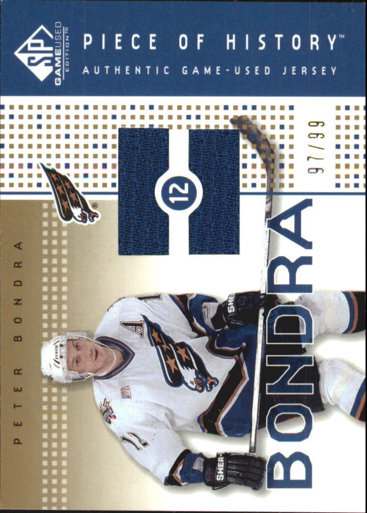 2002-03 SP Game Used Piece of History Gold #PHBD Peter Bondra