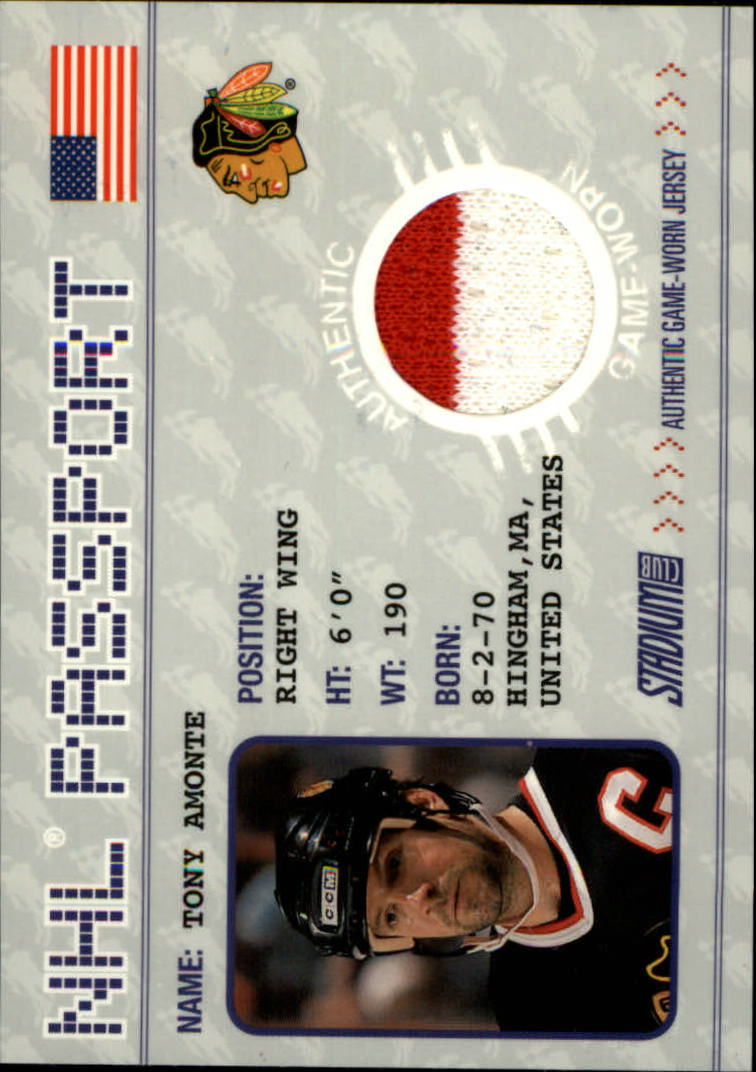 2002-03 Stadium Club Passport Jerseys #13 Tony Amonte
