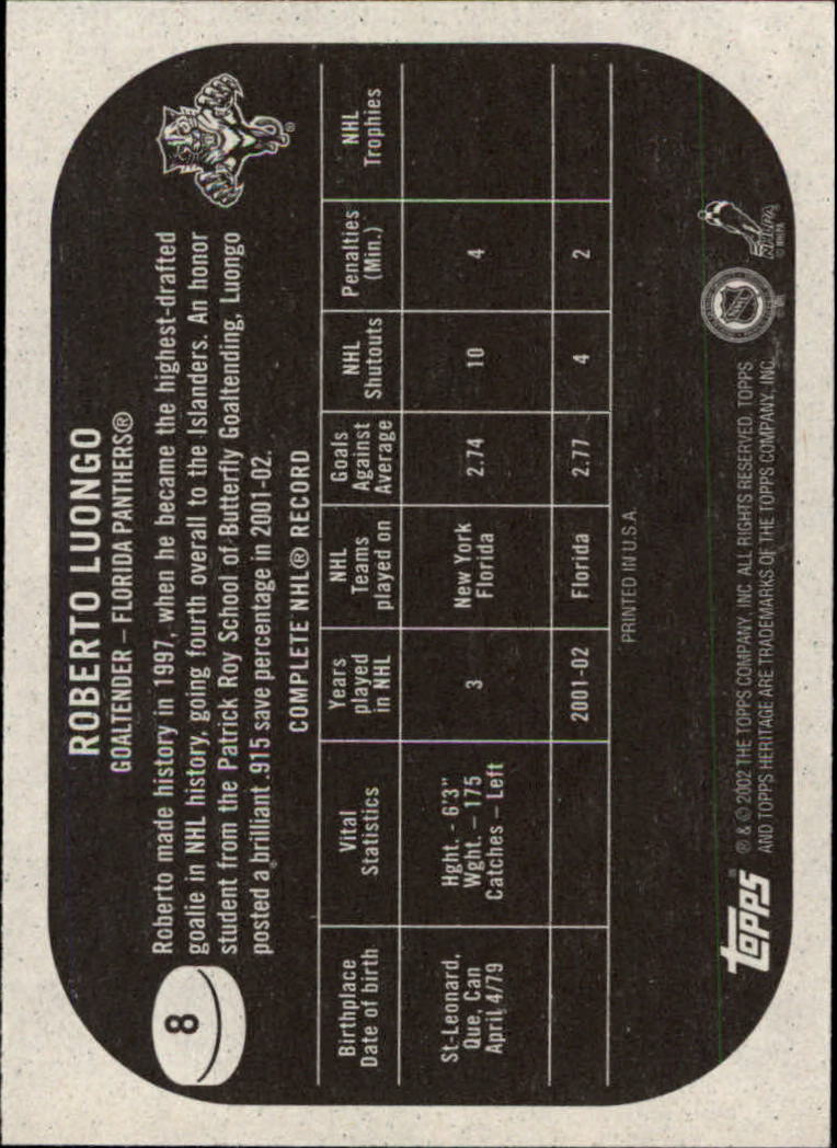B6682- 2002-03 Topps Heritage Hockey Card #s 1-186 -You Pick- 15+ FREE US SHIP - Picture 15 of 262