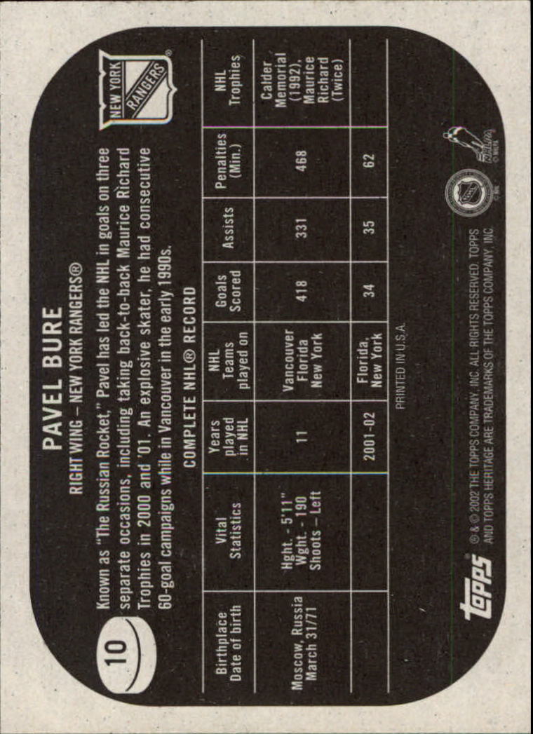 B6682- 2002-03 Topps Heritage Hockey Card #s 1-186 -You Pick- 15+ FREE US SHIP - Picture 19 of 262