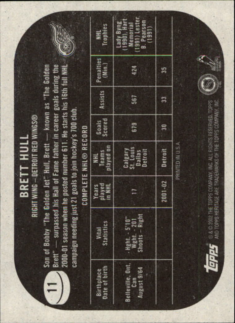 B6682- 2002-03 Topps Heritage Hockey Card #s 1-186 -You Pick- 15+ FREE US SHIP - Picture 21 of 262