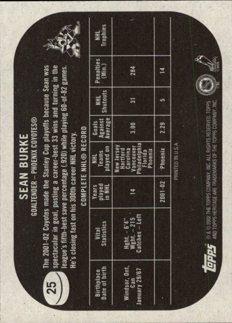 B6682- 2002-03 Topps Heritage Hockey Card #s 1-186 -You Pick- 15+ FREE US SHIP - Picture 45 of 262