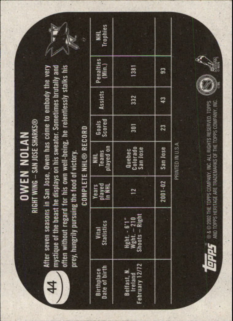 B6682- 2002-03 Topps Heritage Hockey Card #s 1-186 -You Pick- 15+ FREE US SHIP - Picture 81 of 262