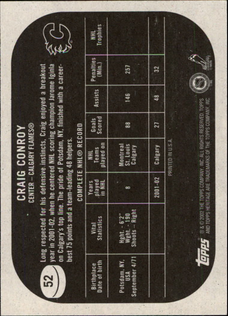 B6682- 2002-03 Topps Heritage Hockey Card #s 1-186 -You Pick- 15+ FREE US SHIP - Picture 97 of 262