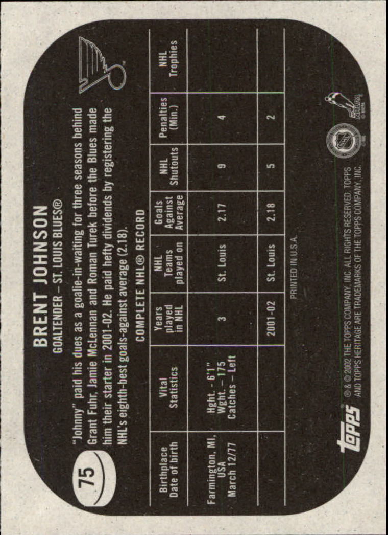 B6682- 2002-03 Topps Heritage Hockey Card #s 1-186 -You Pick- 15+ FREE US SHIP - Picture 137 of 262