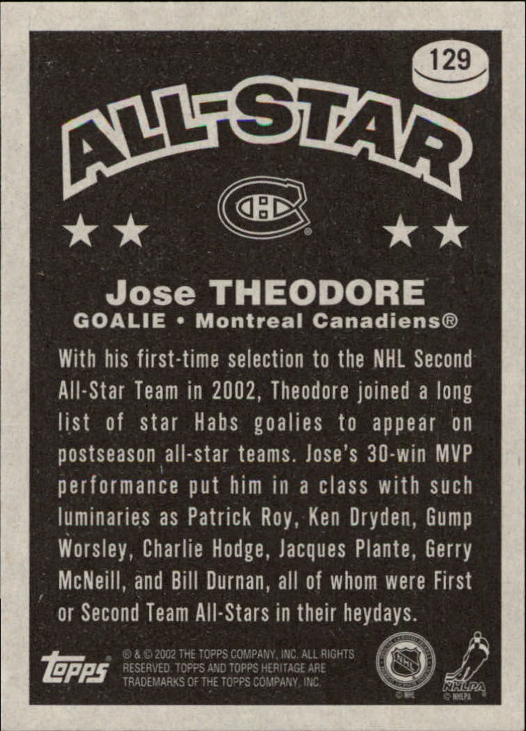B6682- 2002-03 Topps Heritage Hockey Card #s 1-186 -You Pick- 15+ FREE US SHIP - Picture 231 of 262