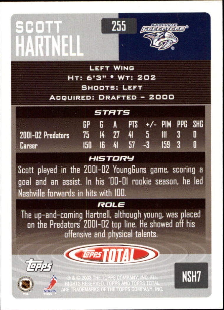 A4574- 2002-03 Topps Total Hk #s 251-440 +Inserts -You Pick- 15+ FREE US SHIP - Picture 11 of 427