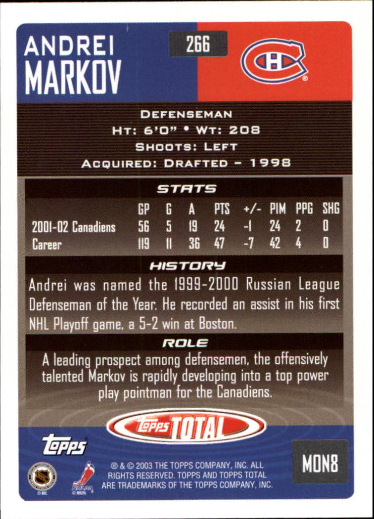 A4574- 2002-03 Topps Total Hk #s 251-440 +Inserts -You Pick- 15+ FREE US SHIP - Picture 33 of 427