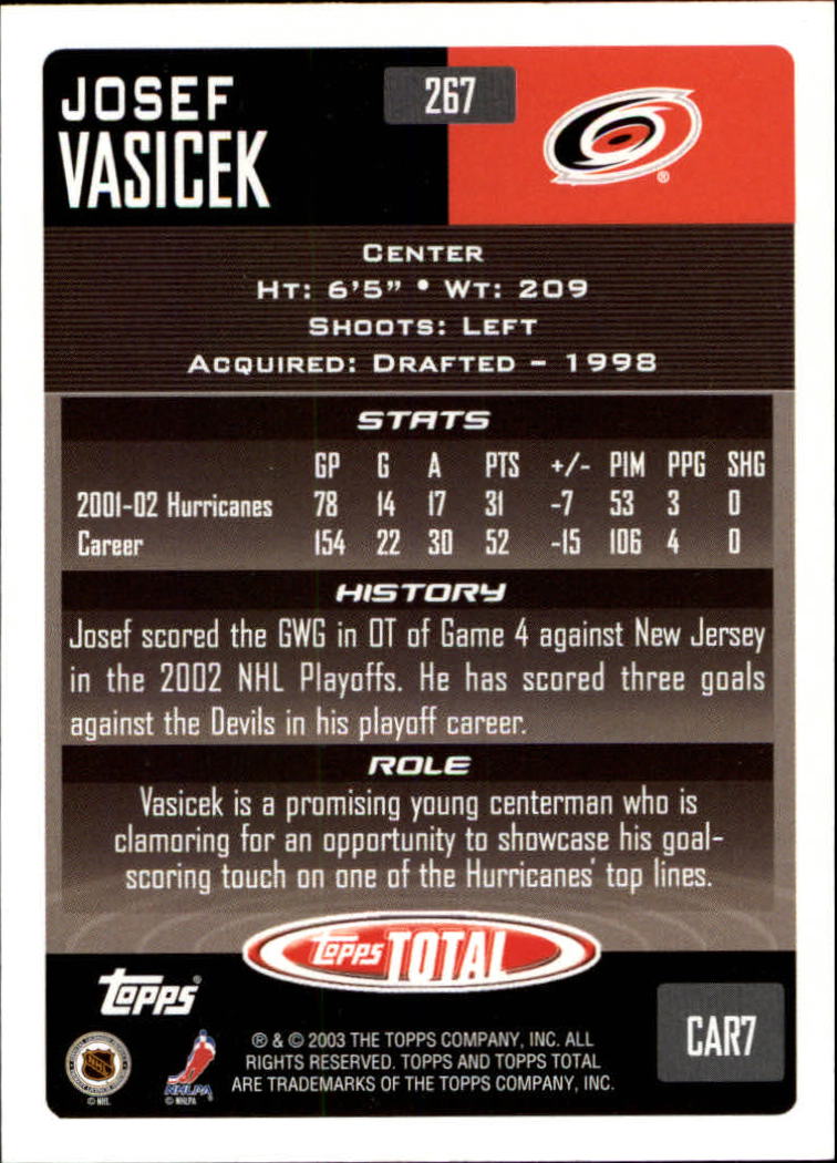 A4574- 2002-03 Topps Total Hk #s 251-440 +Inserts -You Pick- 15+ FREE US SHIP - Picture 35 of 427