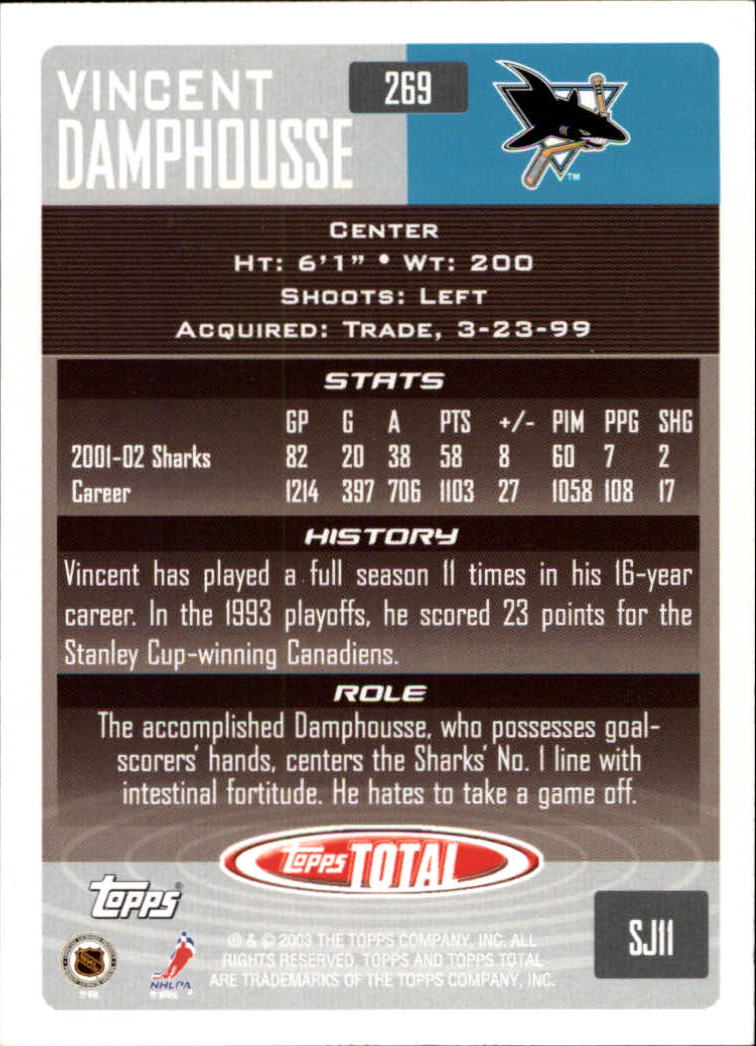 A4574- 2002-03 Topps Total Hk #s 251-440 +Inserts -You Pick- 15+ FREE US SHIP - Picture 39 of 427