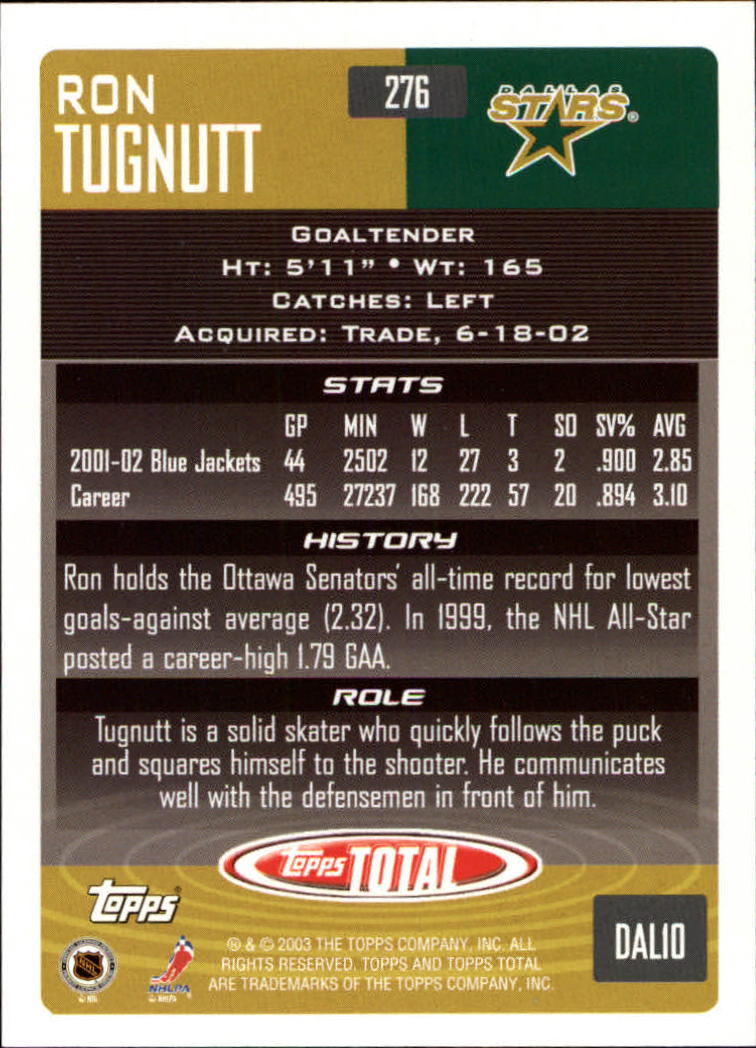 A4574- 2002-03 Topps Total Hk #s 251-440 +Inserts -You Pick- 15+ FREE US SHIP - Picture 53 of 427