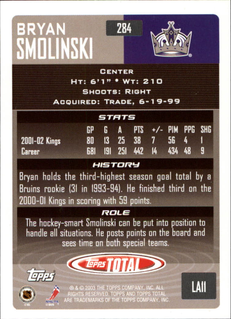 A4574- 2002-03 Topps Total Hk #s 251-440 +Inserts -You Pick- 15+ FREE US SHIP - Picture 69 of 427