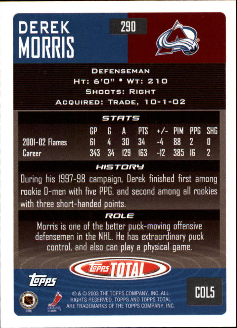 A4574- 2002-03 Topps Total Hk #s 251-440 +Inserts -You Pick- 15+ FREE US SHIP - Picture 81 of 427