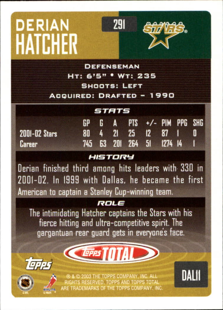 A4574- 2002-03 Topps Total Hk #s 251-440 +Inserts -You Pick- 15+ FREE US SHIP - Picture 83 of 427