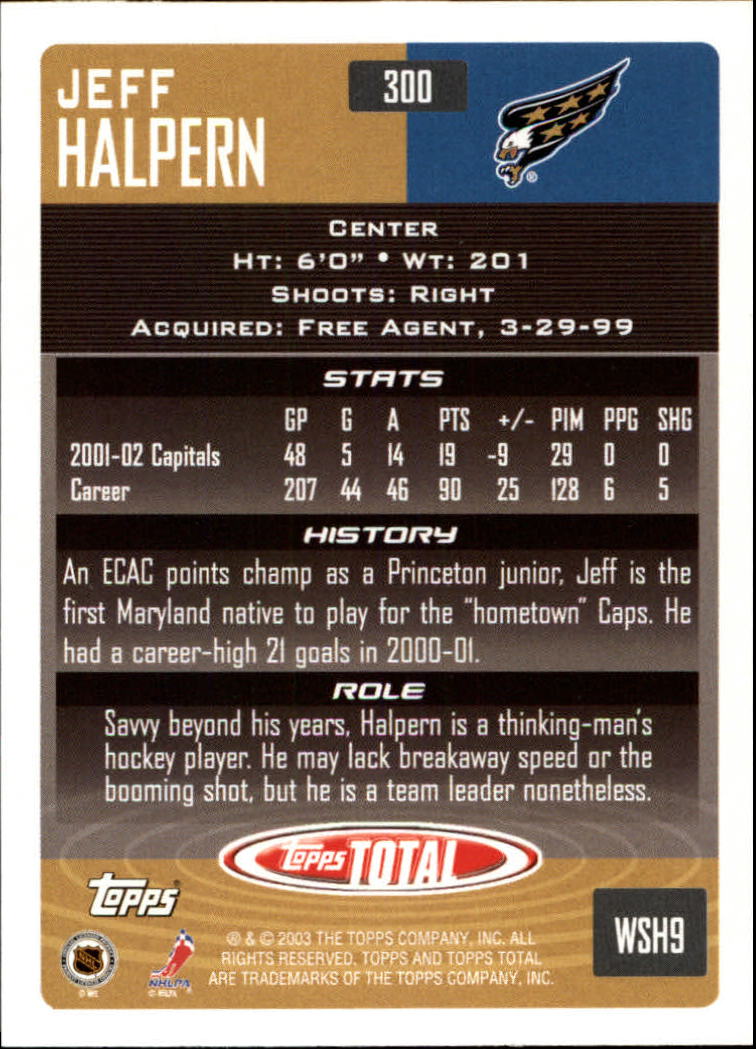 A4574- 2002-03 Topps Total Hk #s 251-440 +Inserts -You Pick- 15+ FREE US SHIP - Picture 101 of 427