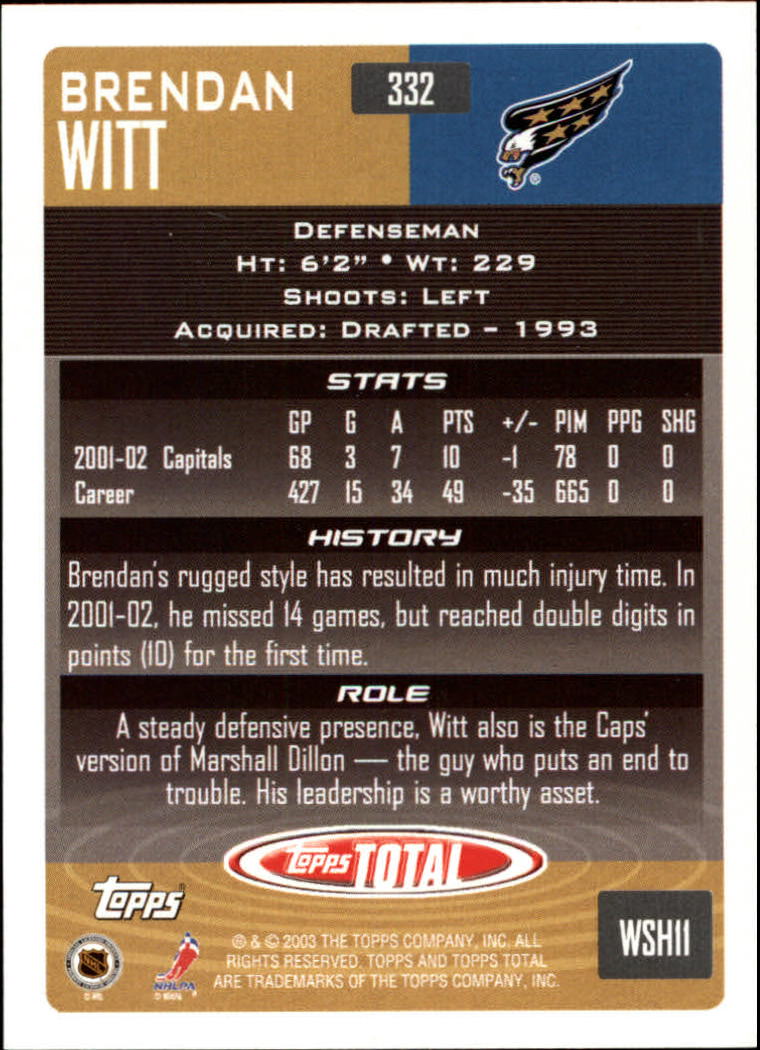 A4574- 2002-03 Topps Total Hk #s 251-440 +Inserts -You Pick- 15+ FREE US SHIP - Picture 163 of 427
