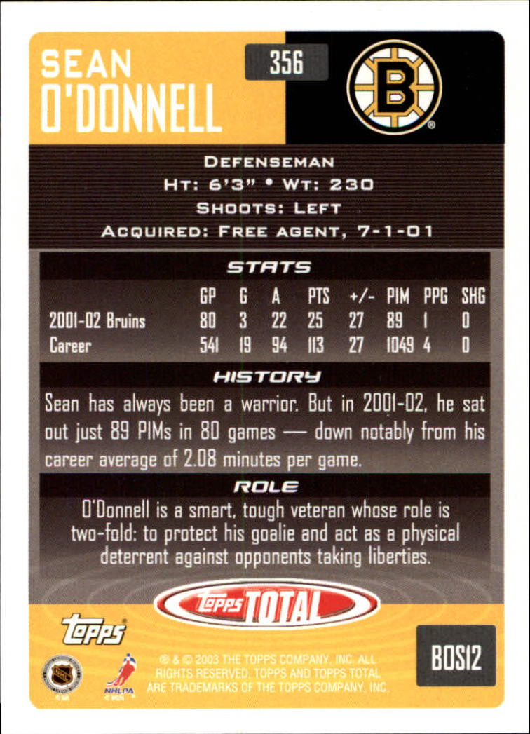 A4574- 2002-03 Topps Total Hk #s 251-440 +Inserts -You Pick- 15+ FREE US SHIP - Picture 211 of 427