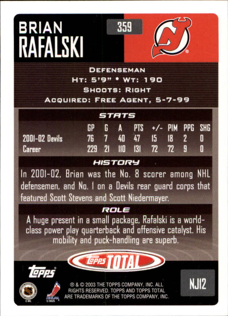 A4574- 2002-03 Topps Total Hk #s 251-440 +Inserts -You Pick- 15+ FREE US SHIP - Picture 217 of 427