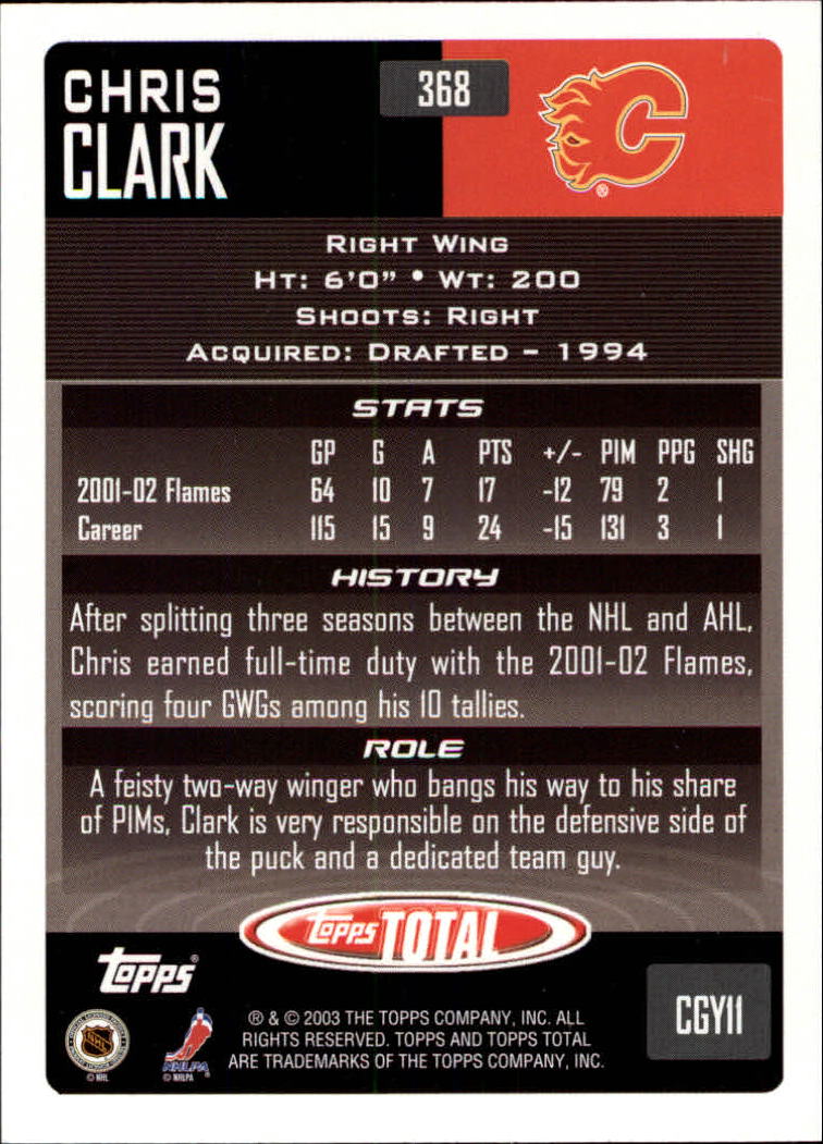 A4574- 2002-03 Topps Total Hk #s 251-440 +Inserts -You Pick- 15+ FREE US SHIP - Picture 235 of 427