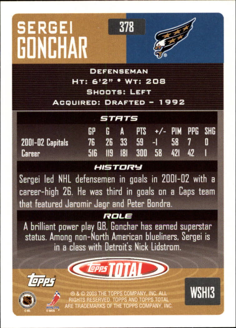 A4574- 2002-03 Topps Total Hk #s 251-440 +Inserts -You Pick- 15+ FREE US SHIP - Picture 253 of 427