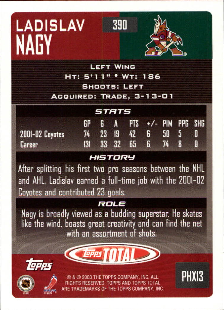 A4574- 2002-03 Topps Total Hk #s 251-440 +Inserts -You Pick- 15+ FREE US SHIP - Picture 277 of 427