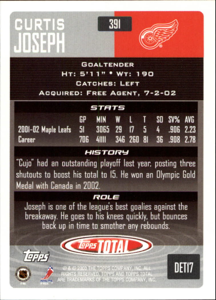 A4574- 2002-03 Topps Total Hk #s 251-440 +Inserts -You Pick- 15+ FREE US SHIP - Picture 279 of 427